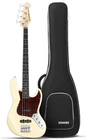 Electric Bass Guitar 4 String Full Size Style White DJB-510 Used. Price: $399.00.