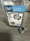 Halex, 1/2 In. Electrical Metallic Tube (emt) Set-screw Connector 12101B, 26 New. Price: $16.95.