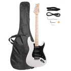 Glarry Gst 39" Electric Guitar Kit Burning Fire Basswood With Carry Bag White New. Price: $59.99.