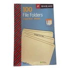 Smead Manila File Folder - Legal 8.5" X 14" Straight Tab Cut 15300 New. Price: $22.99.