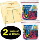 Alliance Brites File 07800, X 1/8" Rubber Bands, 2 Packs Of 50 New. Price: $12.99.