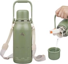 Insulated Water Bottle With Handle Strap,vacuum 40 Ounces, Army Green New. Price: $27.22.