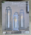 Evergreen Led Tapered Candle All Steel Frame Tower Gray 3-PACK Remote New (18A) Open. Price: $48.98.