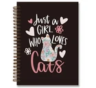 Foedor Just Girl Who Loves Cats Spiral Notebook,cat 8.0X5.0X0.5 In New. Price: $24.84.