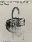 Kichler 45576NI Brinley Wall Sconce With Jar Style Shade - Brushed Nickel Open. Price: $36.58.
