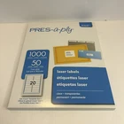 Avery Pres-a-ply Laser/inkjet Address Labels 3-1/3X4 White 1000/BOX (AVE30604). New. Price: $10.00.