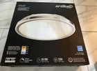 Artika Led Flush Mount Light, 15 Inc Selectable Colors, Chrome Finish, New. Price: $49.90.