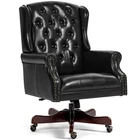 Faux Leather Executive Office Chair High Tufted Wingback Swivel Rocking New. Price: $307.79.