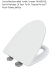 Swiss Madison SM-QRS58 St. Tropez Elongated -front Toilet Seat White Open. Price: $50.99.