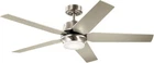 Kichler 56 Inch Brahm Led Ceiling Fan With Etched Cased Opal Glass Satin Blac Open. Price: $180.39.