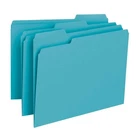 Smead SMD13143 Teal File Folders 1/3 Tab 0.75" Exp 100/BOX New. Price: $54.23.