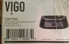 Bathroom Sink Vigo VG07089 Donatello Dark Glass Russet Rectangle Restroom 18X13 New. Price: $46.89.