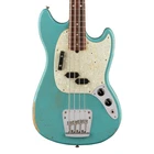 Used Fender Jmj Road Worn Mustang Bass - Faded Daphne Blue W/ Rosewood Fb. Price: $1599.99.