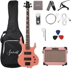 Cool Shape Full Size Electric Bass Guitar 10W Battery Power Bluetooth Amplifier New. Price: $309.99.