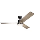 Kichler 300275 Spyn 52" Led Indoor Ceiling Fan - Anvil Iron New. Price: $414.97.