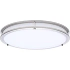 Glamour Led 17 Inch Flush Mount Brushed Nickel Finish 27K/3K/35K/4K/5K Cct Selec Open. Price: $51.23.