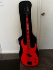 Dean Custom Zone 4-STRING Bass Guitar Fluorescent Pink With Bag Used. Price: $150.00.
