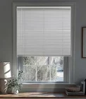 Chicology Midnight White Cordless Blackout Vinyl Mini Blind 1" Slats - 78" X 84" New. Price: $109.99.