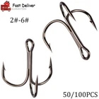 50/100PCS Treble Hooks Triple Fishing Sharp For Freshwater Saltwater 2-6# New. Price: $8.59.
