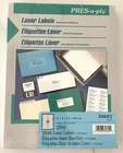 2000 Pres-a-ply Laser Labels 1" X 4" White 100 Sheets 30601 3331 New Sealed. Price: $14.00.