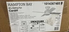 Hampton Bay Cardiff 42IN. Matte White Flush Indoor Ceiling Fan+remote Sealed New. Price: $59.99.