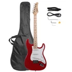 Glarry Maple Fingerboard Electric Guitar With Bag Strap Wrench Tool Red New. Price: $102.18.