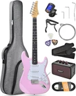 Leo Jaymz 39IN Beginner Electric Guitar Kit Pink Amp Gig Bag Tuner Sss New. Price: $175.11.