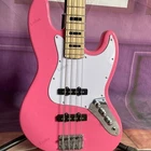 Pink Jb 4 String Bass Guitar Block Inlay Maple Fretboard And Neck For Beginner New. Price: $303.10.
