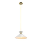 Globe Electric 1LIGHT Pendant Light, Matte Brass Finish, White Tapered Metal ... Open. Price: $35.21.