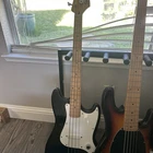 Used Squier Fender Bronco Bass 4 String Black. Price: $70.00.