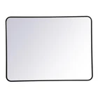 Elegant Decor Evermore 30X40" Soft Corner Metal Rectangular Mirror In Black New. Price: $242.43.