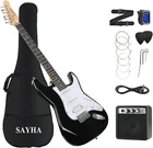 Electric Guitar 39 Inch Hss Pickups Starter Kit Amplifier Black Sayha Solid New. Price: $179.99.