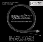 Warwick Black Nylon Tapewound Acoustic / Electric Bass Strings Set, 4-STRING, New. Price: $32.50.
