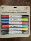 Dry Whiteboard Markers Low Odor Magnetic Double Ended With Erasers New. Price: $13.99.