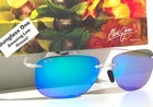 New Maui Jim Hikina Matte Crystal Polarized Hawaii Blue Lens Sunglass B445-05CM. Price: $286.88.