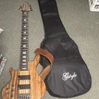 Gstyle 5 String Electric Bass Guitar Solid Body Brown Right-handed With Gig Bag Used. Price: $185.00.