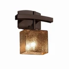 Justice Design Fusion 1 Light Dark Bronze Wall Sconce, Mercury Shade Open. Price: $79.99.