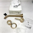 Delta Trinsic Single Handle Wall Mount Bathroom Faucet Trim Champagne Bronze Open. Price: $319.01.