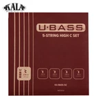 Kala KA-BASS-5C Round Wound 5-STRING Set With High For Ubass Ukulele New. Price: $42.99.