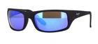 Maui Jim Peahi Black Matte Rubber / Blue Hawaii Polarized Lenses B202-2M New. Price: $219.00.
