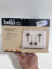 Bella Pro 4-SLICE Toaster With Extra Wide Slots Oatmilk Open. Price: $29.57.