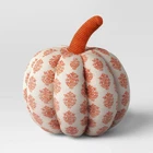 Block Print Shaped Pumpkin Throw Pillow Orange - Threshold New. Price: $11.04.