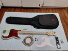 Squier Sonic Precision Bass Surf Green - Custom Pickguard Mint Used. Price: $280.00.