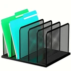 File Organizer 5 Sections Upright Mesh Desktop Sorter Office New. Price: $34.05.