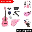 30-INCH Durable Linden & Basswood Classical Guitar Kit For Kids Pink New. Price: $99.99.