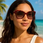 New Maui Jim Orchid Pink Tortoise Women Sunglasses Cat's Eye Polarized R735-12B. Price: $195.00.