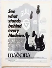 Guild Madeira Guitar & Bass 1983 Promo Poster Vtg Print Advert Pinup Clipping Used. Price: $7.99.