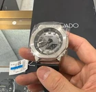 G-shock GM-2100-1A Casioak Metal Bezel Ana-digi Silver Black Watch New Box. Price: $154.99.
