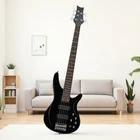 5-STRING Beginner P-style Electric Bass Guitar Set Hh Pickups Full Size Black New. Price: $136.59.