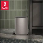Kohler 6L Stainless Steel Step Trash Bin Soft-close Lid Durable Pack 2 Cans New. Price: $33.99.